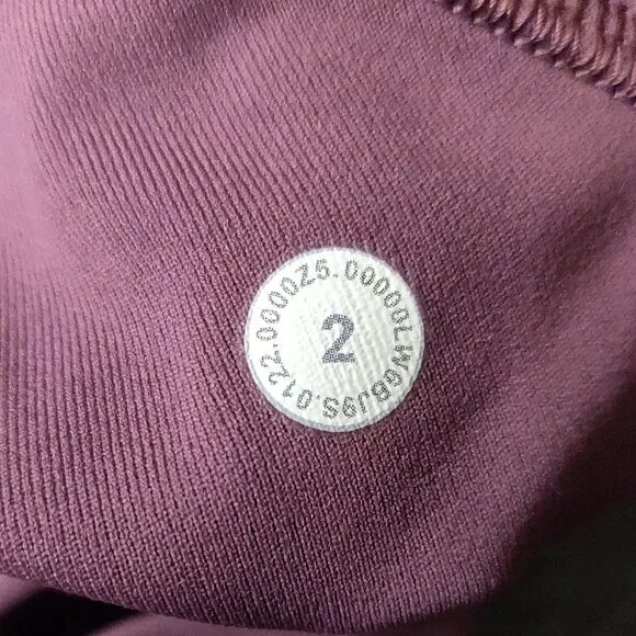 Lululemon Swift Speed 21" Crop Leggings In Vintage Plum Purple SIZE 2 - Picture 6 of 8